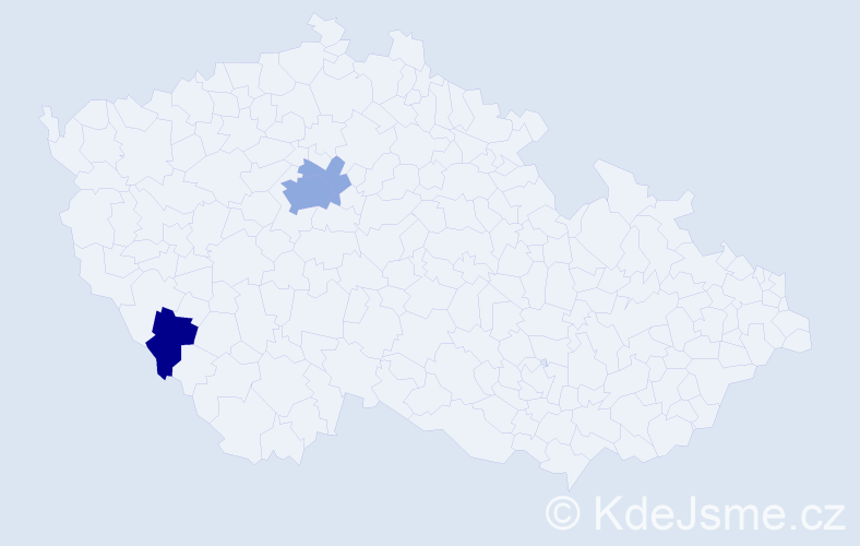 Příjmení: 'Trčan', počet výskytů 7 v celé ČR