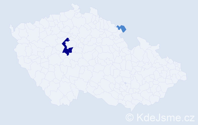 Příjmení: 'Kusza', počet výskytů 4 v celé ČR