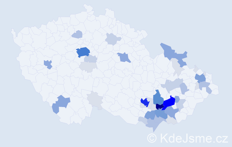 Příjmení: 'Posolda', počet výskytů 163 v celé ČR