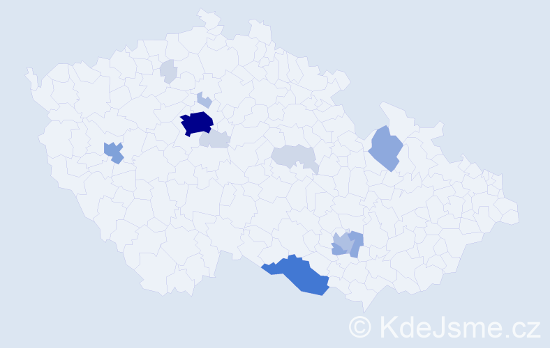 Příjmení: 'Sytar', počet výskytů 40 v celé ČR