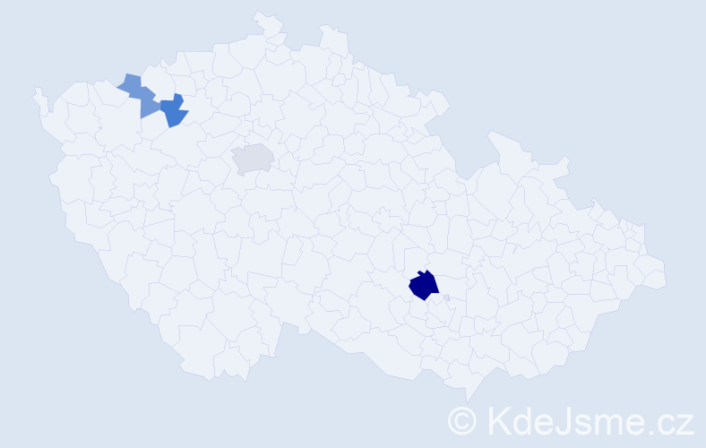 Příjmení: 'Korenek', počet výskytů 6 v celé ČR