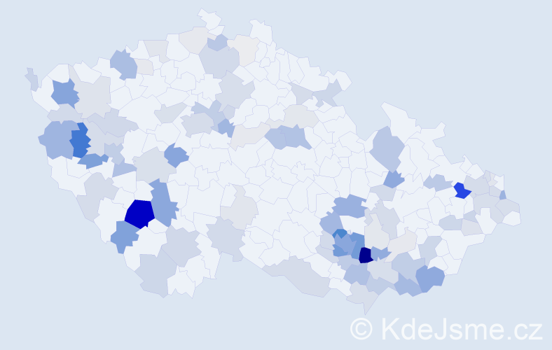 Příjmení: 'Hradská', počet výskytů 335 v celé ČR
