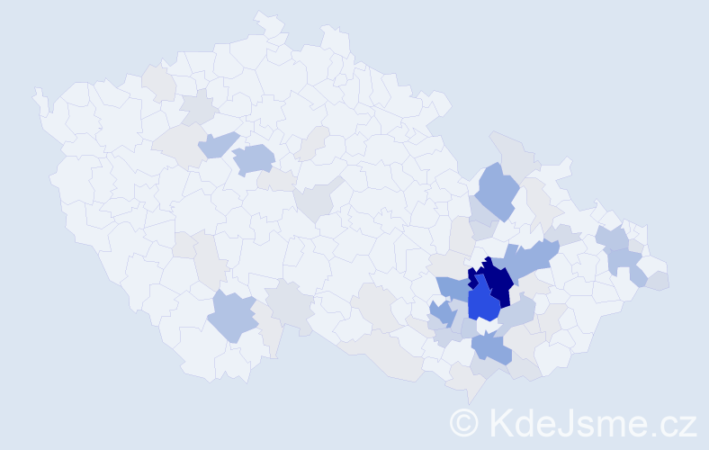 Příjmení: 'Hořava', počet výskytů 245 v celé ČR