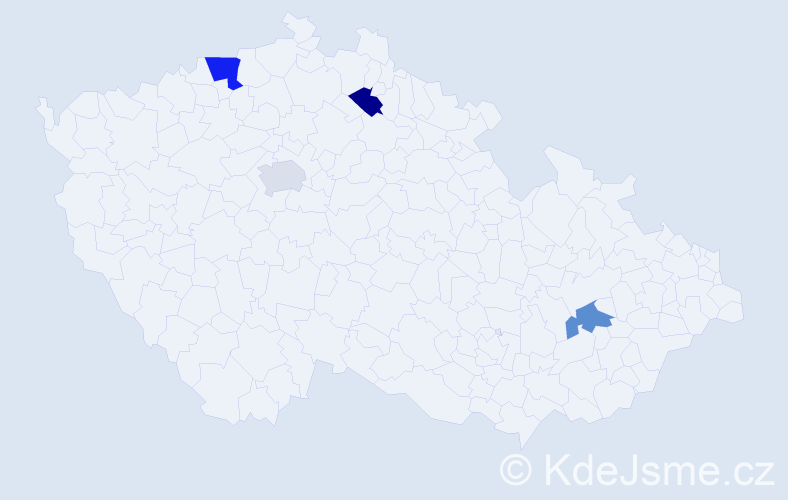 Příjmení: 'Dobosová', počet výskytů 5 v celé ČR