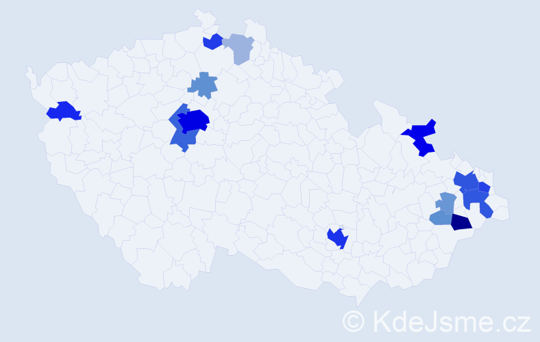 Příjmení: 'Katz', počet výskytů 67 v celé ČR