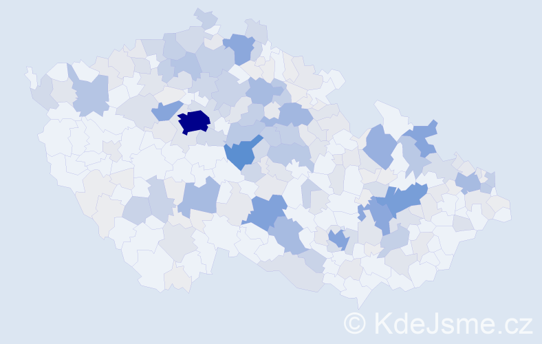 Příjmení: 'Chudoba', počet výskytů 839 v celé ČR