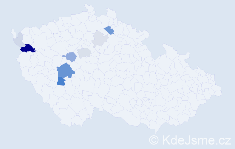 Příjmení: 'Mázdra', počet výskytů 33 v celé ČR