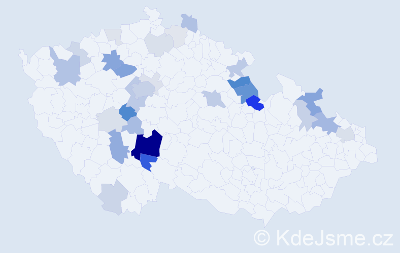 Příjmení: 'Sedloňová', počet výskytů 100 v celé ČR