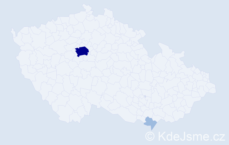 Příjmení: 'Domčeková', počet výskytů 5 v celé ČR