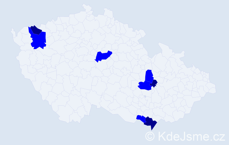 Příjmení: 'Blattnerová', počet výskytů 11 v celé ČR