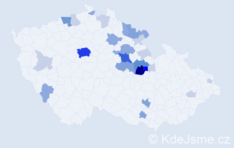 Příjmení: 'Limberský', počet výskytů 84 v celé ČR