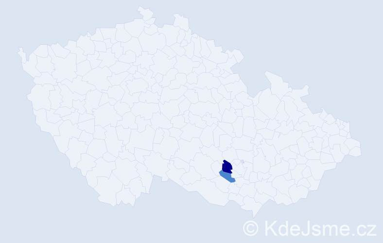 Příjmení: 'Beranec', počet výskytů 3 v celé ČR