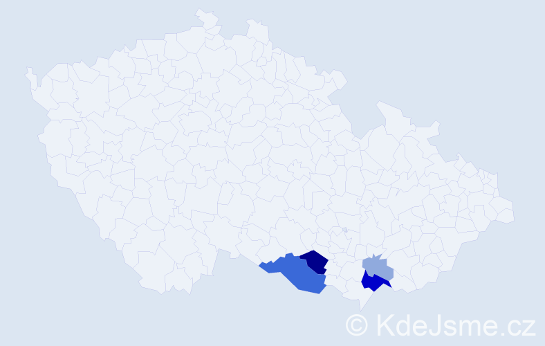 Příjmení: 'Rosotová', počet výskytů 12 v celé ČR