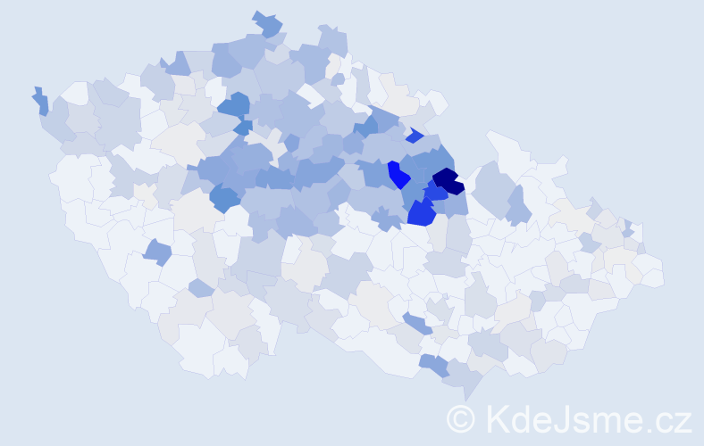 Příjmení: 'Kulhavá', počet výskytů 927 v celé ČR