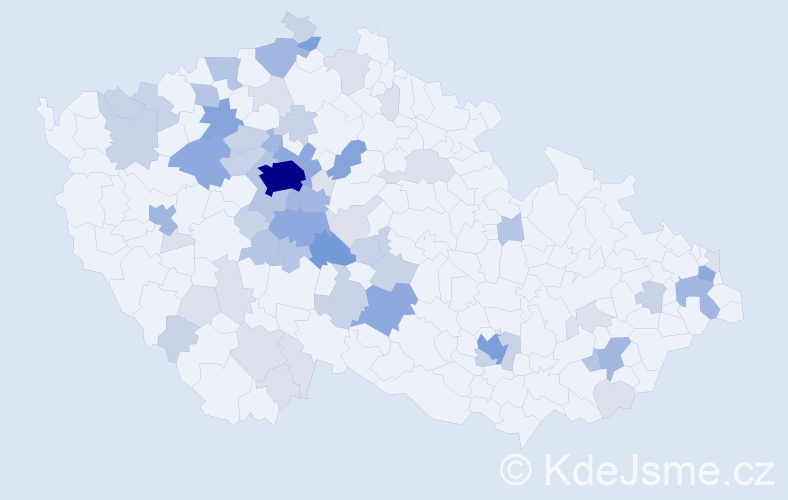 Příjmení: 'Sladkovská', počet výskytů 172 v celé ČR