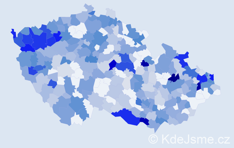 Příjmení: 'Vargová', počet výskytů 1367 v celé ČR