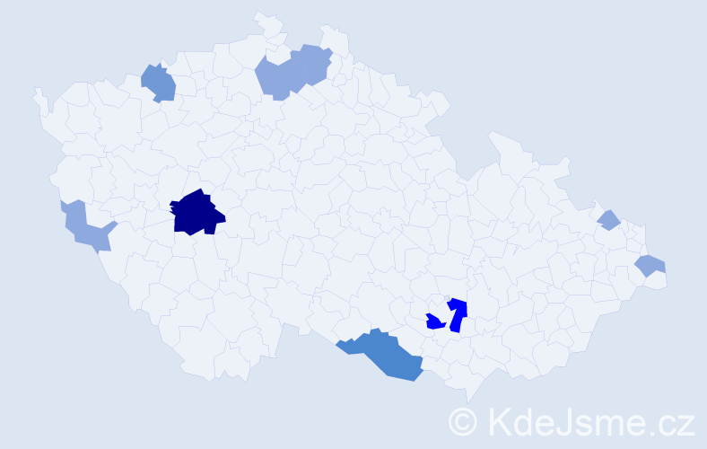 Příjmení: 'Sedlačková', počet výskytů 20 v celé ČR