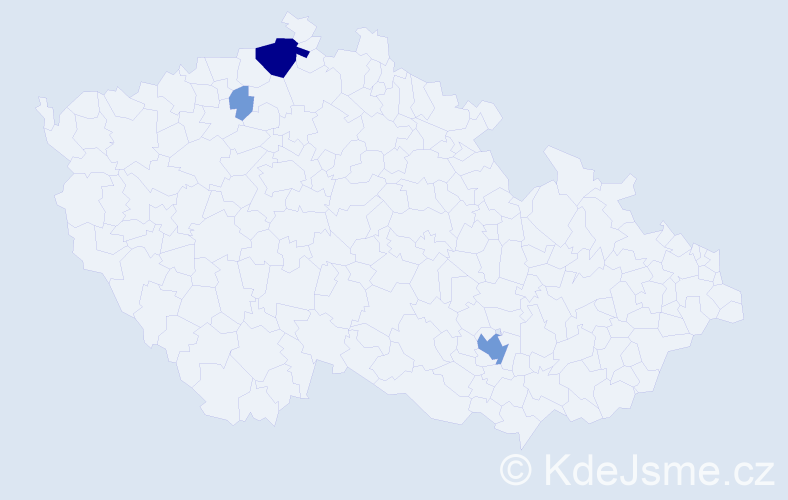 Příjmení: 'Kynlová', počet výskytů 10 v celé ČR