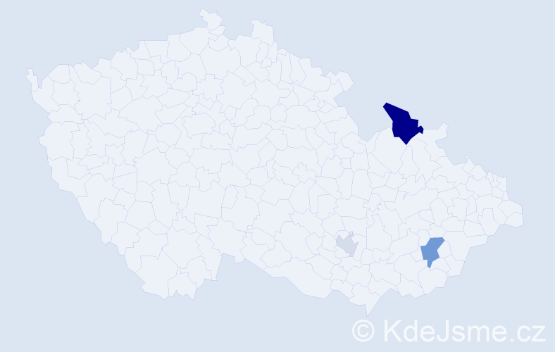 Příjmení: 'Bašo', počet výskytů 6 v celé ČR