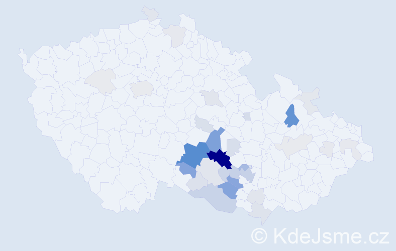Příjmení: 'Cejnek', počet výskytů 161 v celé ČR