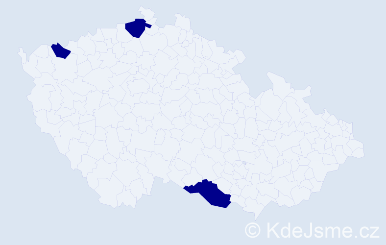 Příjmení: 'Treiber', počet výskytů 3 v celé ČR