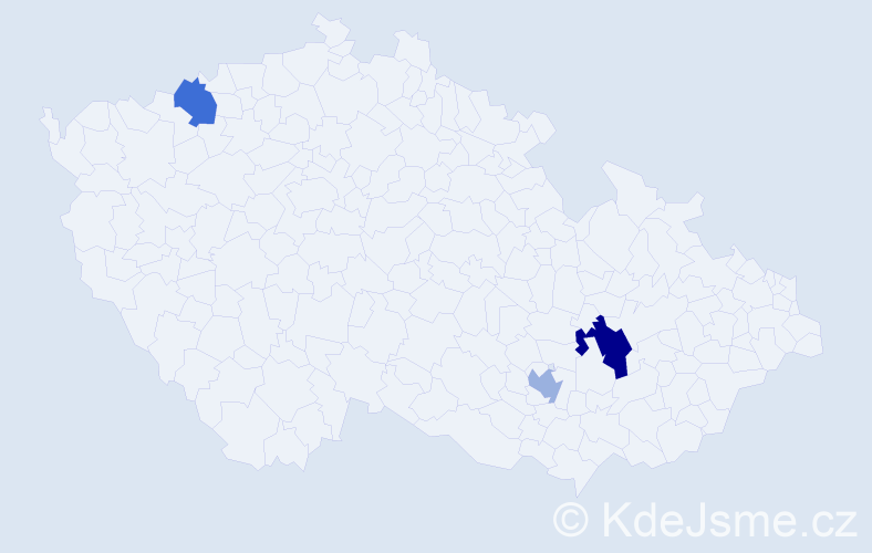 Příjmení: 'Nedielka', počet výskytů 4 v celé ČR