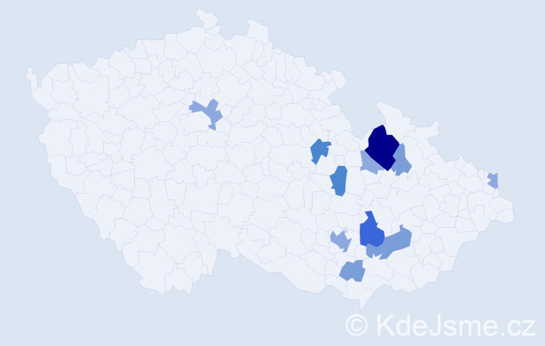 Příjmení: 'Hoždora', počet výskytů 29 v celé ČR