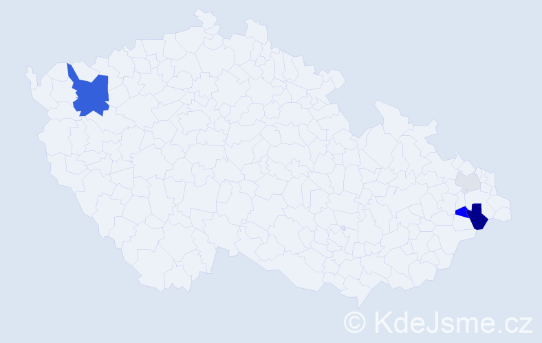 Příjmení: 'Gvardová', počet výskytů 12 v celé ČR