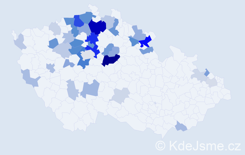 Příjmení: 'Šenfeldová', počet výskytů 128 v celé ČR