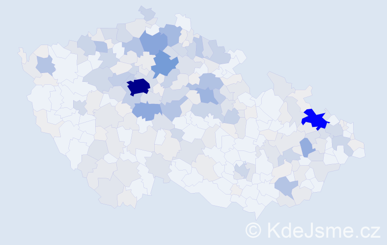 Příjmení: 'Hendrych', počet výskytů 1242 v celé ČR