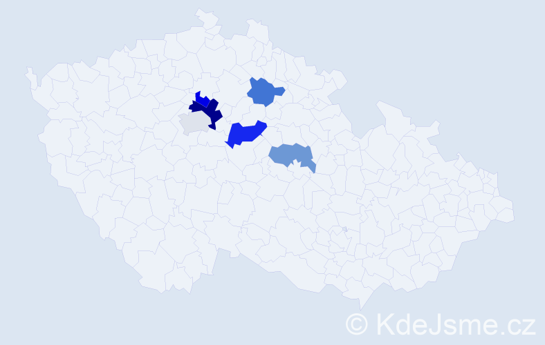 Příjmení: 'Pron', počet výskytů 9 v celé ČR