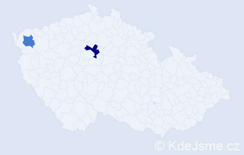 Příjmení: 'Smyth', počet výskytů 3 v celé ČR