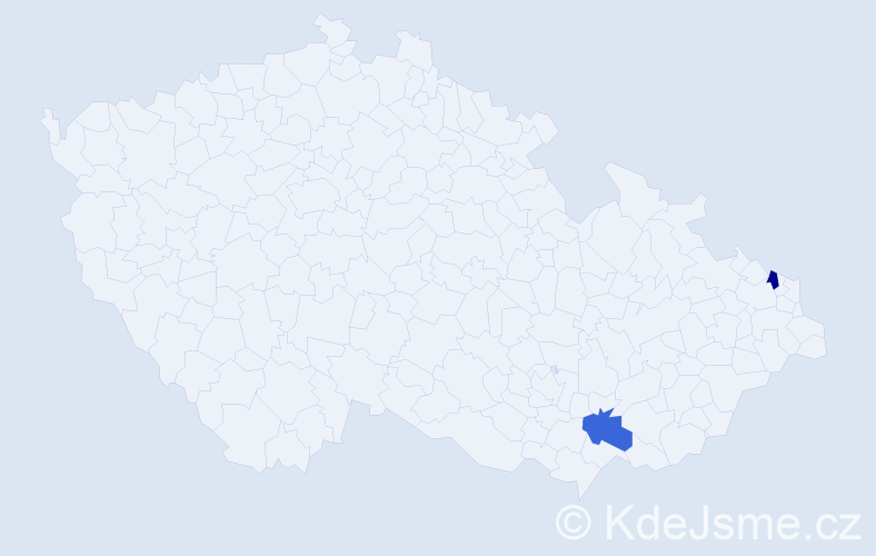 Příjmení: 'Suchorová', počet výskytů 11 v celé ČR