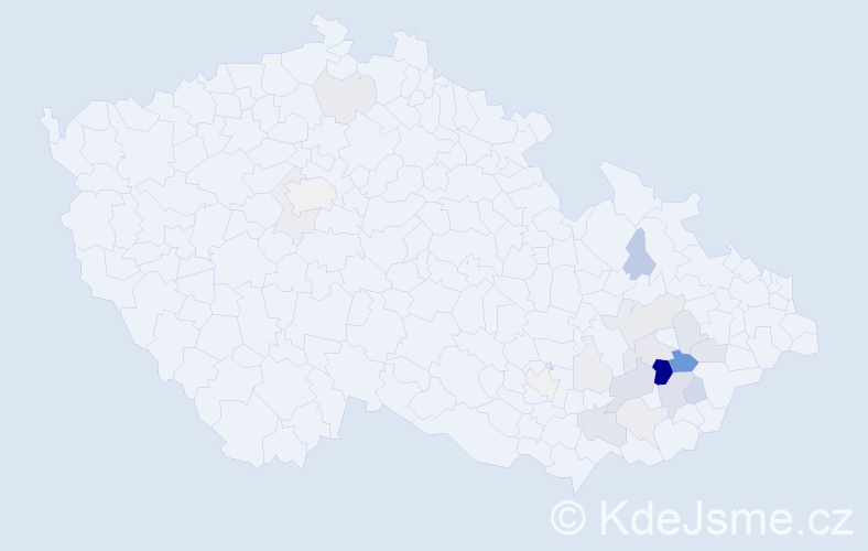 Příjmení: 'Barotová', počet výskytů 93 v celé ČR