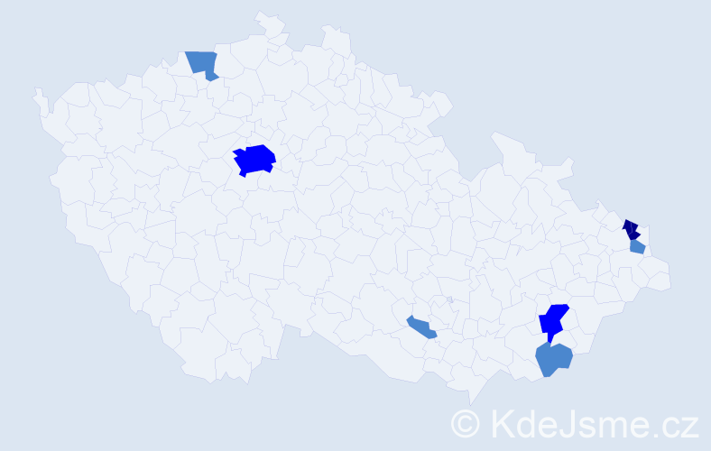 Příjmení: 'Sedláčik', počet výskytů 14 v celé ČR