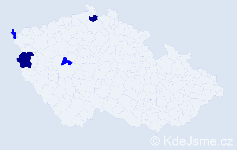 Příjmení: 'Dykovec', počet výskytů 6 v celé ČR