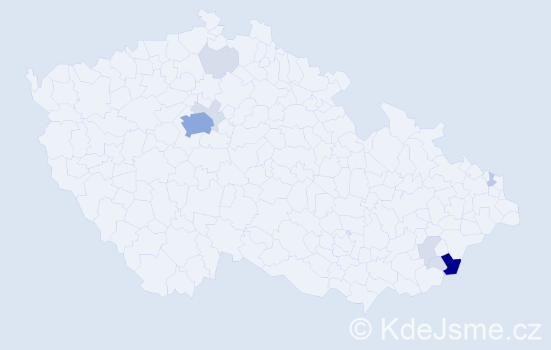 Příjmení: 'Sába', počet výskytů 29 v celé ČR