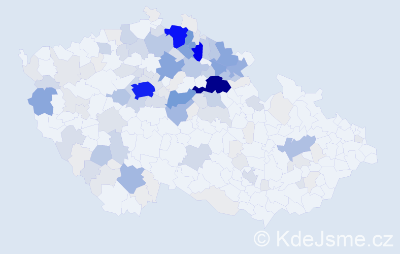 Příjmení: 'Havrdová', počet výskytů 723 v celé ČR