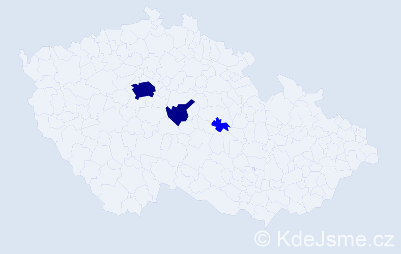 Příjmení: 'Castle', počet výskytů 8 v celé ČR