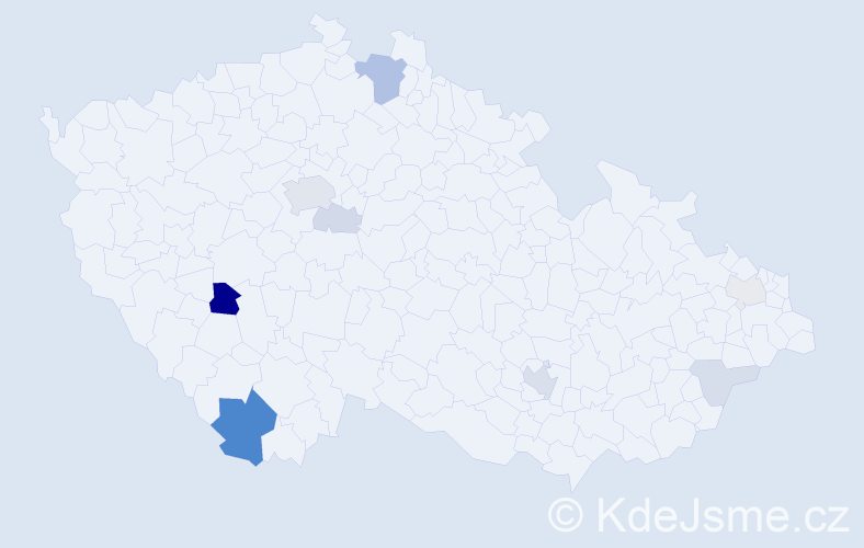 Příjmení: 'Rosina', počet výskytů 26 v celé ČR