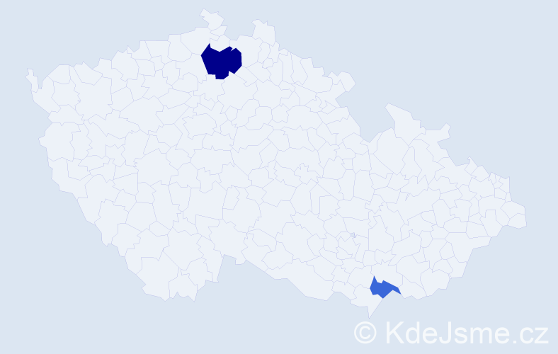 Příjmení: 'Vaskiv', počet výskytů 3 v celé ČR