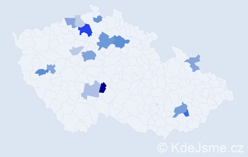Příjmení: 'Holerová', počet výskytů 42 v celé ČR