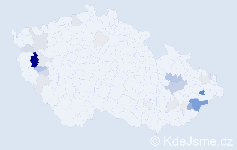 Příjmení: 'Londa', počet výskytů 64 v celé ČR