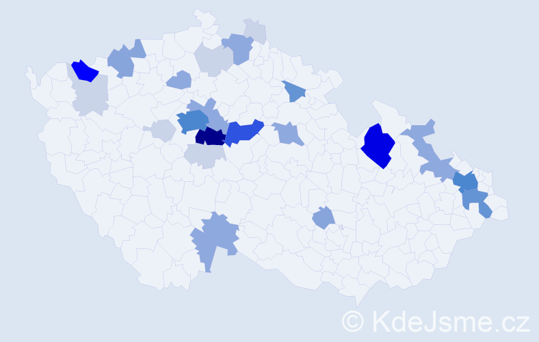 Příjmení: 'Lubinová', počet výskytů 96 v celé ČR