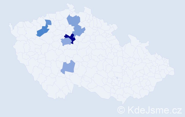 Příjmení: 'Ryk', počet výskytů 25 v celé ČR