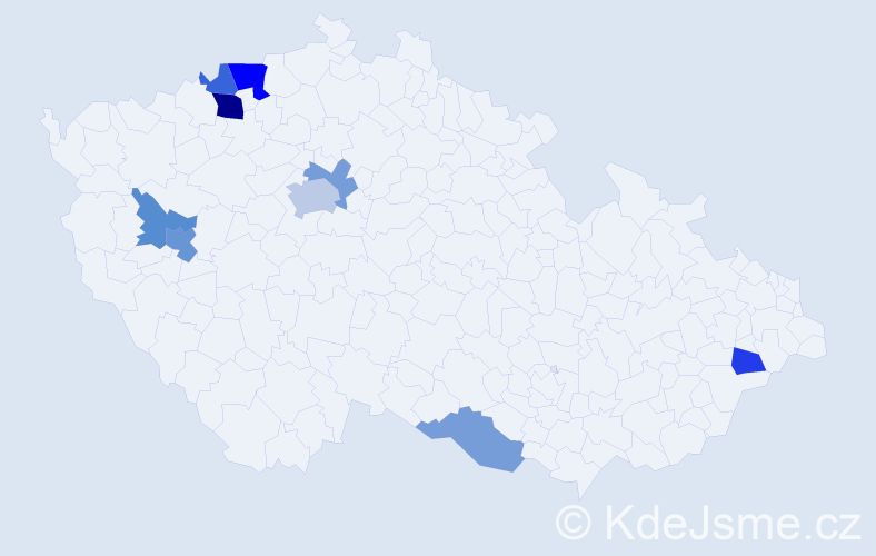 Příjmení: 'Balta', počet výskytů 16 v celé ČR
