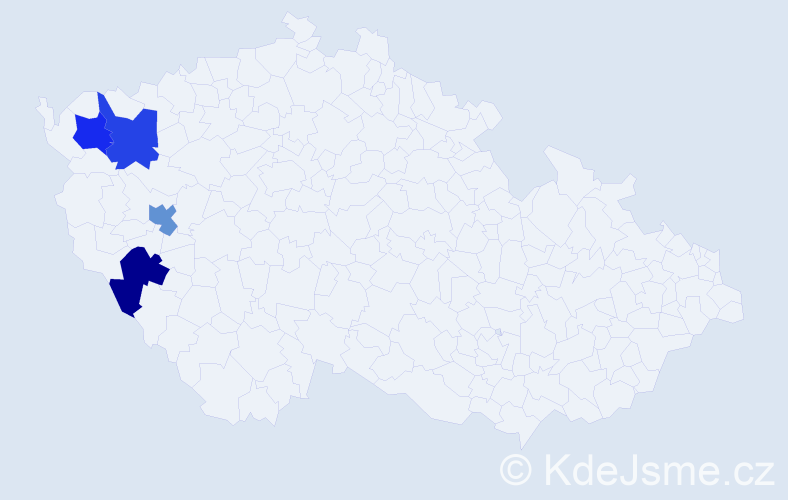 Příjmení: 'Košuthová', počet výskytů 4 v celé ČR