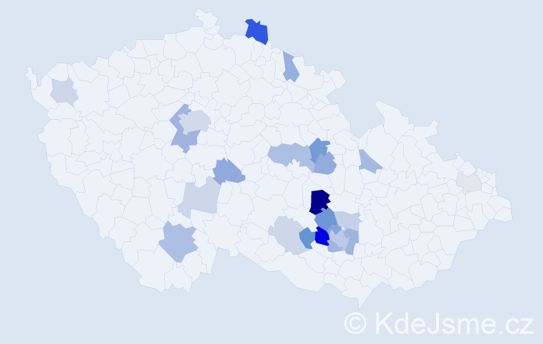 Příjmení: 'Sysová', počet výskytů 49 v celé ČR