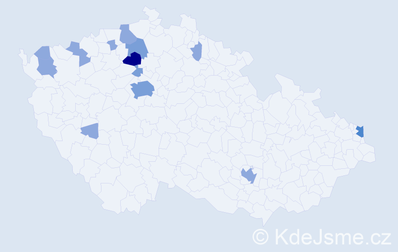 Příjmení: 'Palic', počet výskytů 24 v celé ČR