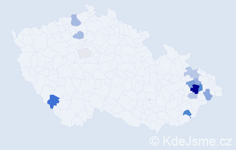 Příjmení: 'Kotrs', počet výskytů 31 v celé ČR